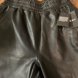 NWT Dkny leather joggers size small